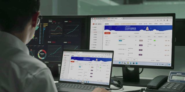 显示器支架倒挂升降式vesa增高架显示屏幕底座悬臂电脑机械臂